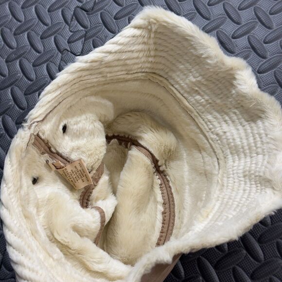 Fownes Winter Bucket Hat Womens One Size Brown 100% Polyester Fake Faux Fur - Picture 5 of 6